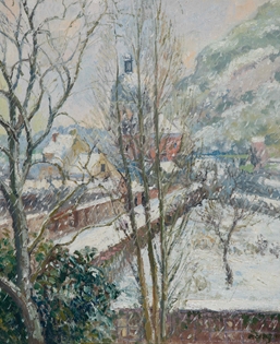 Georges Manzana Pissarro - Les Andelys sous la Neige